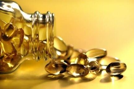 Flasche mit Vitaminen, um die Leistung zu erhöhen